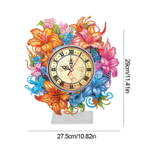 Load image into Gallery viewer, Lily-DIY Diamond Desk Ornament Clock
