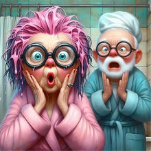 Load image into Gallery viewer, Funny Grandma-Full Round Diamond Painting-30x30cm