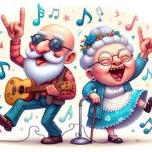 Load image into Gallery viewer, Funny Grandma-Full Round Diamond Painting-30x30cm