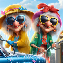 Load image into Gallery viewer, Funny Grandma-Full Round Diamond Painting-30x30cm