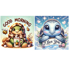 Load image into Gallery viewer, Sea Turtle-Full Round Diamond Painting-30x30cm