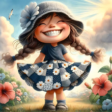 Load image into Gallery viewer, Girl-Full Round Diamond Painting-30x30cm