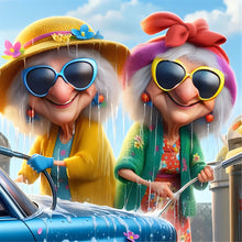 Load image into Gallery viewer, Funny Grandma-Full Round Diamond Painting-40x40cm