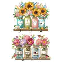 Load image into Gallery viewer, Flower-Diamond Art Craft Wall Hooks