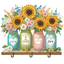 Load image into Gallery viewer, Flower-Diamond Art Craft Wall Hooks