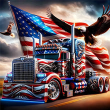 Load image into Gallery viewer, Independence Day Chariot Eagle-Full Round Diamond Painting-40x40cm