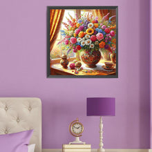 Load image into Gallery viewer, Vase Flowers-Full Round Diamond Painting-50x50cm