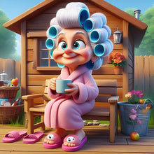 Load image into Gallery viewer, Grandmother-Full Round Diamond Painting-30x30cm