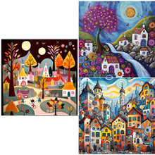 Load image into Gallery viewer, Abstract House-Full Round Diamond Painting-30x30cm