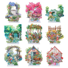 Load image into Gallery viewer, Garden-Single Side Drill-Acrylic Diamond Desktop Ornament