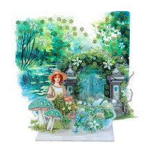 Load image into Gallery viewer, Garden-Single Side Drill-Acrylic Diamond Desktop Ornament