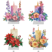 Load image into Gallery viewer, Candle Flower-Single Side Drill-Acrylic Diamond Desktop Ornament