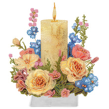 Load image into Gallery viewer, Candle Flower-Single Side Drill-Acrylic Diamond Desktop Ornament