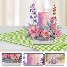 Load image into Gallery viewer, Candle Flower-Single Side Drill-Acrylic Diamond Desktop Ornament