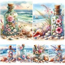 Load image into Gallery viewer, Seaside Wandering Bottle-Full Square Diamond Painting-30x40cm