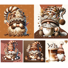 Load image into Gallery viewer, Coffee Gnome-Full Round Diamond Painting-30x30cm