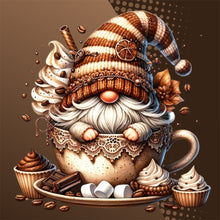 Load image into Gallery viewer, Coffee Gnome-Full Round Diamond Painting-30x30cm