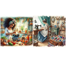 Load image into Gallery viewer, Girl-Full Round Diamond Painting-40x40cm