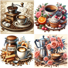 Load image into Gallery viewer, Coffee Leisure Time-Full Round Diamond Painting-30x30cm