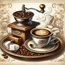 Load image into Gallery viewer, Coffee Leisure Time-Full Round Diamond Painting-30x30cm