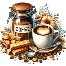 Load image into Gallery viewer, Coffee Leisure Time-Full Round Diamond Painting-30x30cm