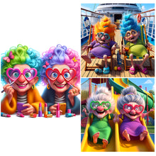 Load image into Gallery viewer, Funny Grandma-Full Round Diamond Painting-30x30cm