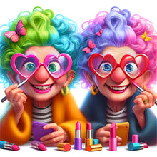 Load image into Gallery viewer, Funny Grandma-Full Round Diamond Painting-30x30cm