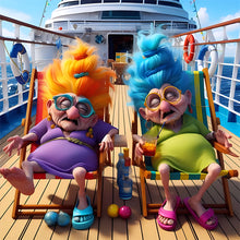 Load image into Gallery viewer, Funny Grandma-Full Round Diamond Painting-30x30cm