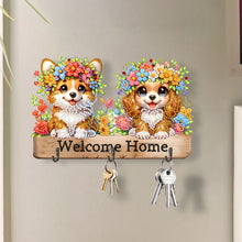 Load image into Gallery viewer, Animal-Diamond Wooden Wall Hooks