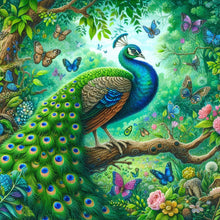 Load image into Gallery viewer, Tiger Cat Flower-Full Round Diamond Painting-30x30cm