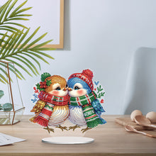 Load image into Gallery viewer, Mermaid Owl-Single Side Drill-Acrylic Diamond Desktop Ornament