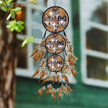 Load image into Gallery viewer, Wolf-Feather Wind Chime Diamond Art Hanging Pendant
