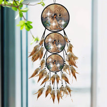 Load image into Gallery viewer, Wolf-Feather Wind Chime Diamond Art Hanging Pendant