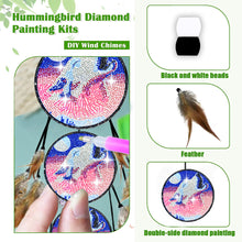 Load image into Gallery viewer, Wolf-Feather Wind Chime Diamond Art Hanging Pendant