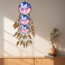 Load image into Gallery viewer, Wolf-Feather Wind Chime Diamond Art Hanging Pendant