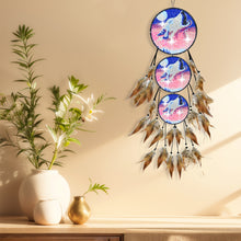 Load image into Gallery viewer, Wolf-Feather Wind Chime Diamond Art Hanging Pendant