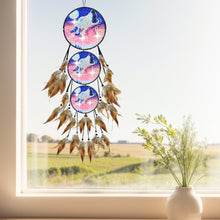 Load image into Gallery viewer, Wolf-Feather Wind Chime Diamond Art Hanging Pendant