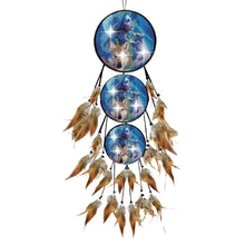 Load image into Gallery viewer, Wolf-Feather Wind Chime Diamond Art Hanging Pendant