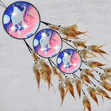 Load image into Gallery viewer, Wolf-Feather Wind Chime Diamond Art Hanging Pendant