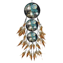 Load image into Gallery viewer, Wolf-Feather Wind Chime Diamond Art Hanging Pendant