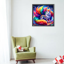 Load image into Gallery viewer, Colorful Nine-Tailed Fox-Full Round Diamond Painting-40x40cm