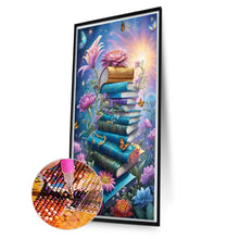Load image into Gallery viewer, Flowers And Books-Full Round Diamond Painting-50x85cm