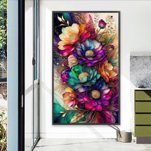 Load image into Gallery viewer, Flowers-Full Round Diamond Painting-50x85cm