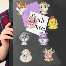 Load image into Gallery viewer, 8Pcs/Set Animal-Diamond Painting Magnet Refrigerator