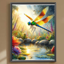 Load image into Gallery viewer, Dragonfly-Full Round Diamond Painting-30x40cm