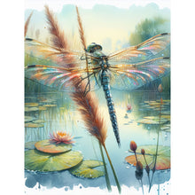 Load image into Gallery viewer, Dragonfly-Full Round Diamond Painting-30x40cm