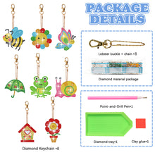 Load image into Gallery viewer, 6/8Pcs/Set Animal-Double Side Drill-Diamond Keychain