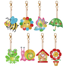 Load image into Gallery viewer, 6/8Pcs/Set Animal-Double Side Drill-Diamond Keychain