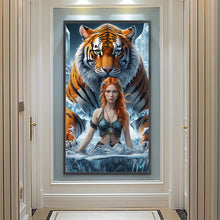 Load image into Gallery viewer, Girl-Full Round Diamond Painting-40x70cm-Large Size