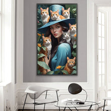 Load image into Gallery viewer, Girl-Full Round Diamond Painting-40x70cm-Large Size